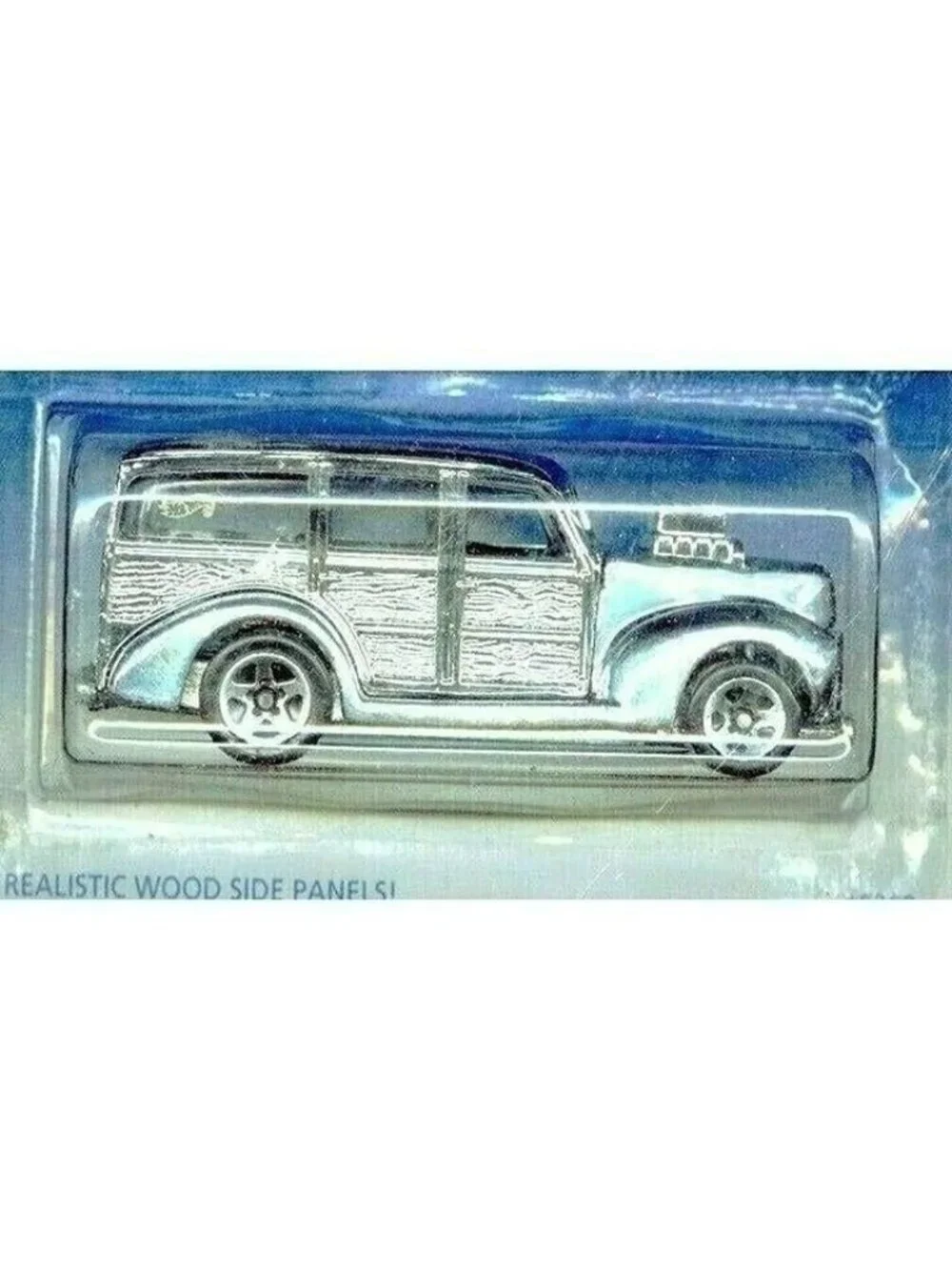 Vintage Die Cast Hot Wheels 1996 '40s Woodie #421 Ford 2/4 Silver Series II 1:64